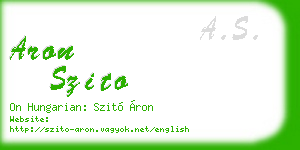 aron szito business card