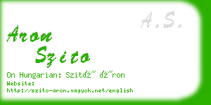 aron szito business card